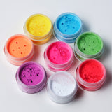 Neon UV Glow Blacklight Pigment Shaker. Cosmetically certified, FDA & Health Canada compliant, cruelty free and vegan.