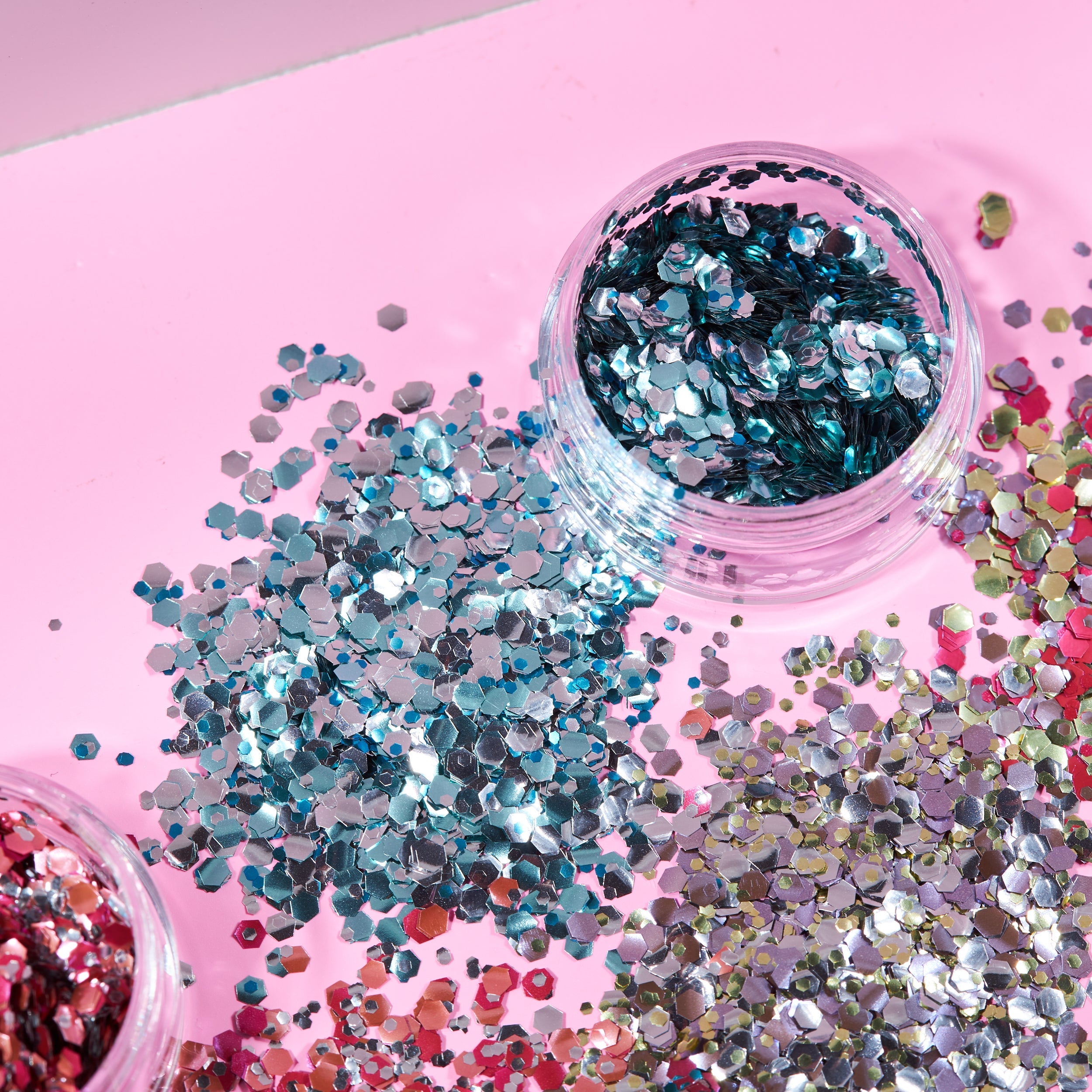 Mystic BIO Chunky Face & Body Glitter. Cosmetically certified, FDA & Health Canada compliant, cruelty free and vegan.