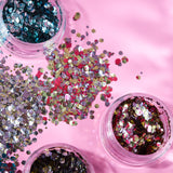 Mystic BIO Chunky Face & Body Glitter. Cosmetically certified, FDA & Health Canada compliant, cruelty free and vegan.