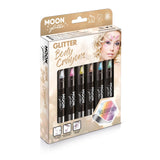 Holographic Glitter Face & Body Crayons Boxset - 6 crayons. Cosmetically certified, FDA & Health Canada compliant and cruelty free.