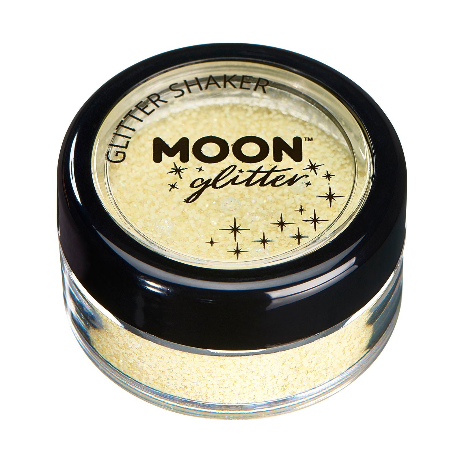 Lemon - Pastel Fine Face & Body Glitter Shaker, 5g. Cosmetically certified, FDA & Health Canada compliant, cruelty free and vegan.