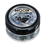 Silver - BIO Chunky Face & Body Glitter, 3g. Cosmetically certified, FDA & Health Canada compliant, cruelty free and vegan.