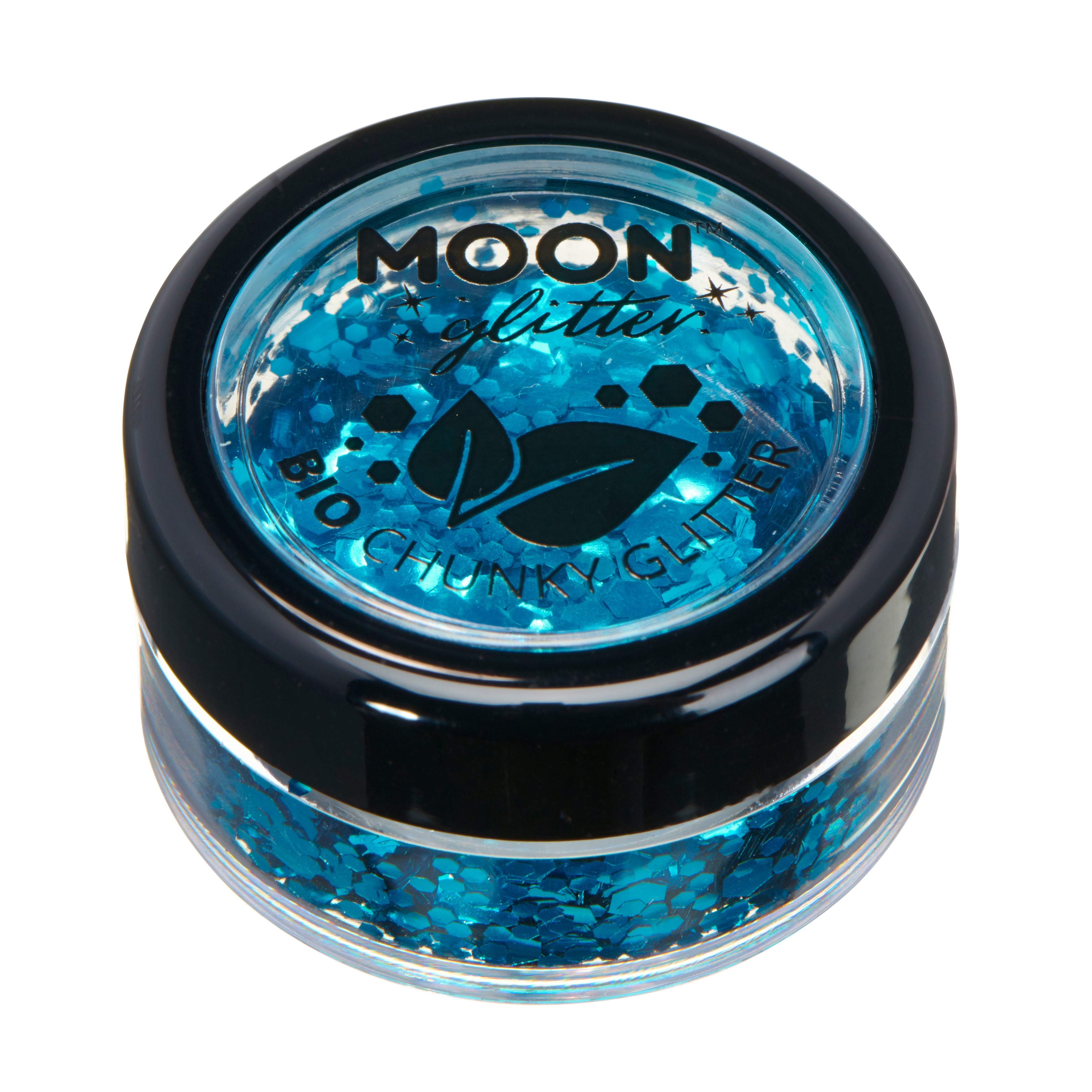Blue - BIO Chunky Face & Body Glitter, 3g. Cosmetically certified, FDA & Health Canada compliant, cruelty free and vegan.