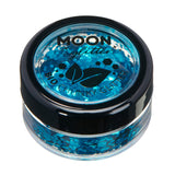 Blue - BIO Chunky Face & Body Glitter, 3g. Cosmetically certified, FDA & Health Canada compliant, cruelty free and vegan.