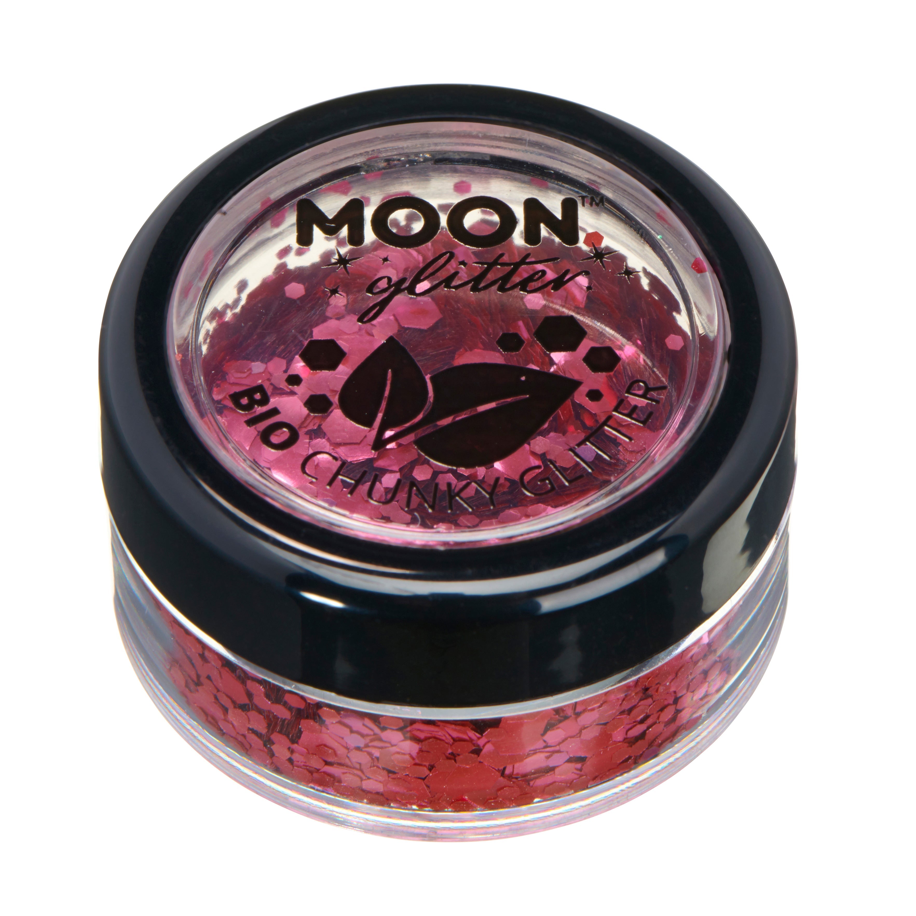 Pink - BIO Chunky Face & Body Glitter, 3g. Cosmetically certified, FDA & Health Canada compliant, cruelty free and vegan.