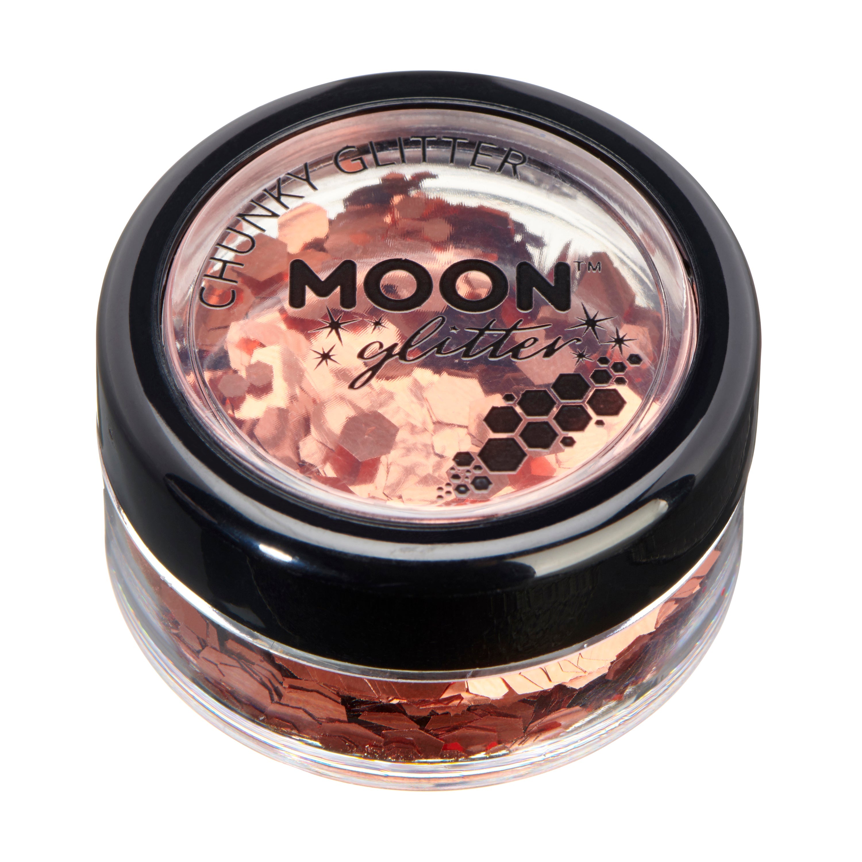 Copper Bronze - Classic Chunky Face & Body Glitter, 3g. Cosmetically certified, FDA & Health Canada compliant, cruelty free and vegan.