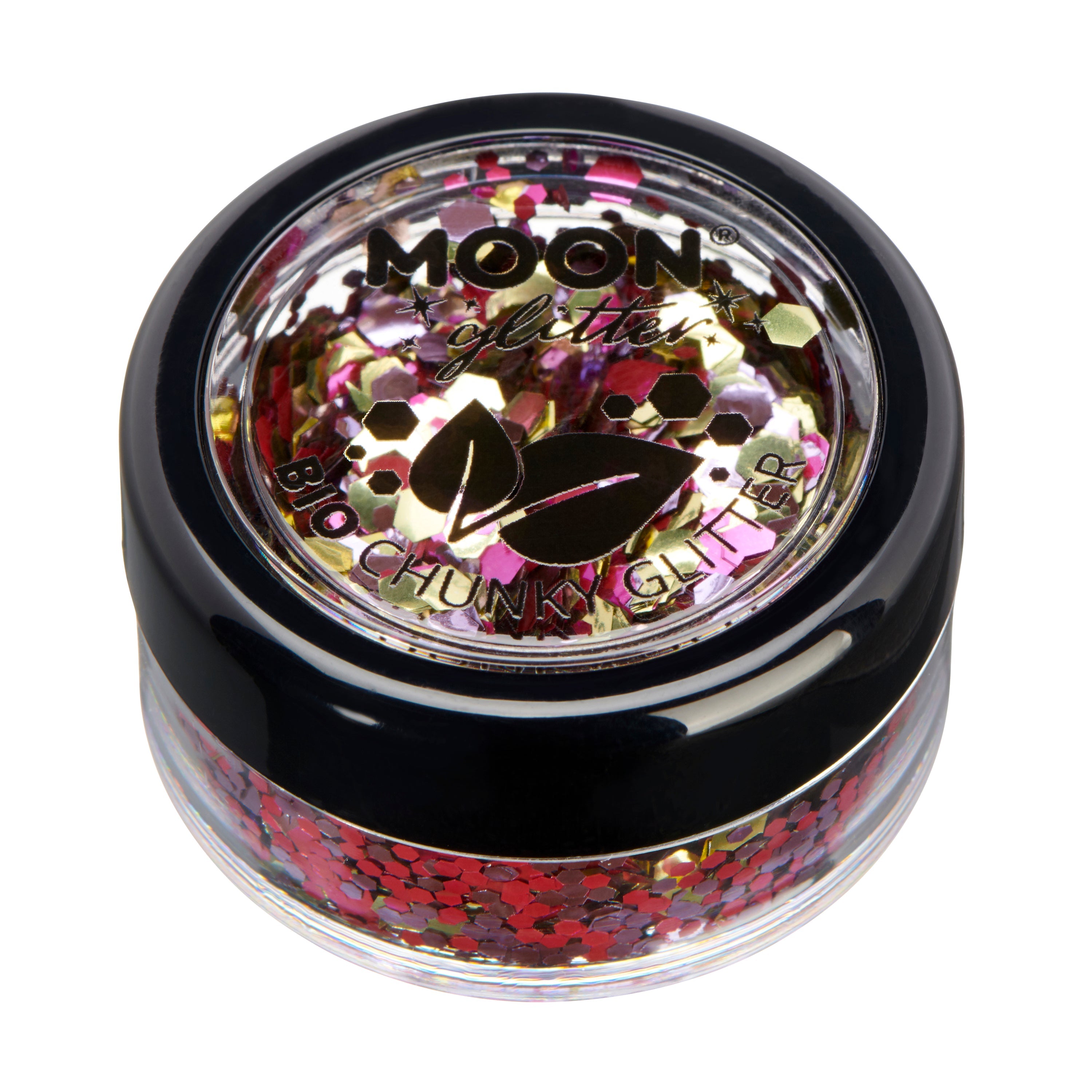 Celebration - Mystic BIO Chunky Face & Body Glitter, 3g. Cosmetically certified, FDA & Health Canada compliant, cruelty free and vegan.