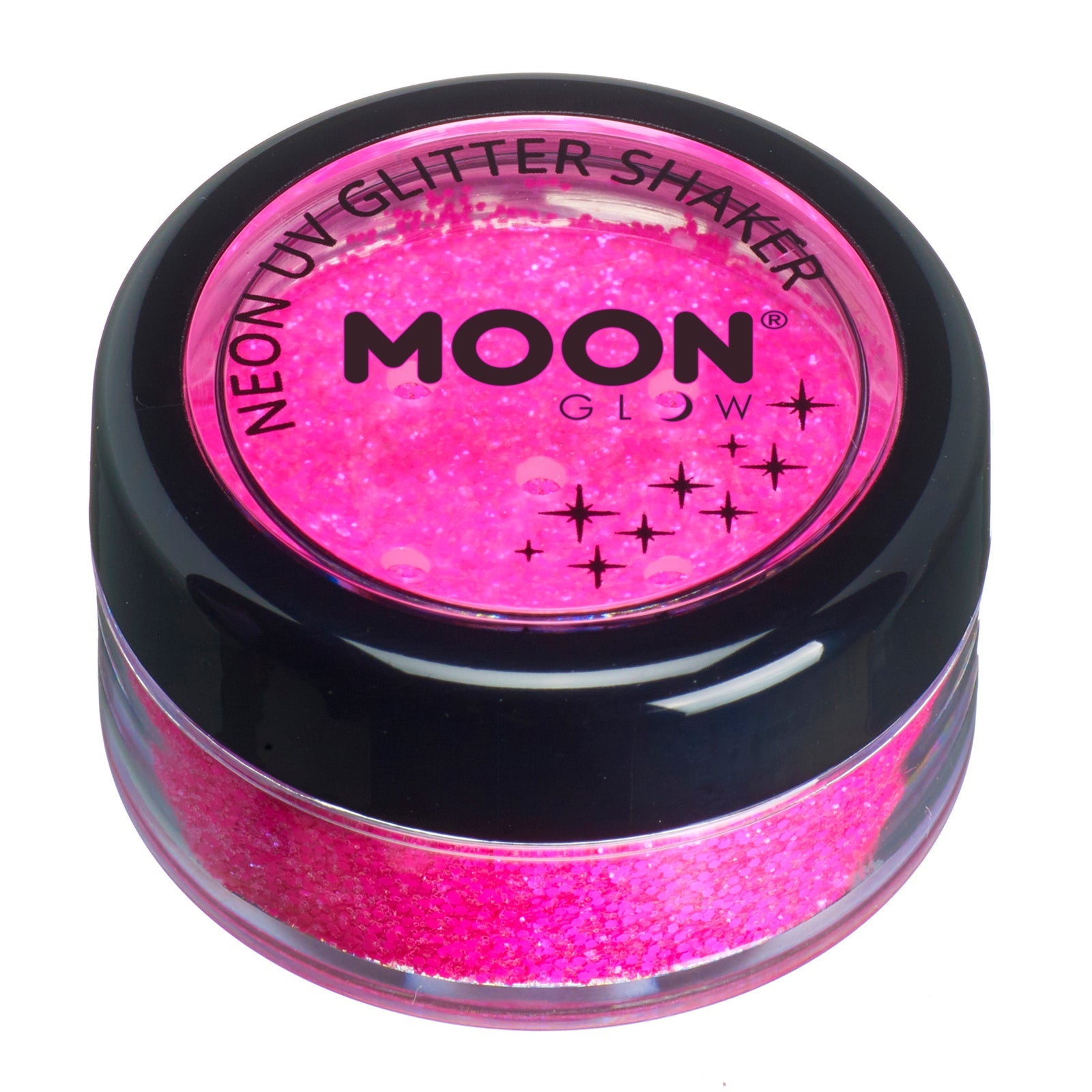 Magenta - Neon UV Glow Blacklight Fine Face & Body Glitter Shaker, 5g. Cosmetically certified, FDA & Health Canada compliant, cruelty free and vegan.
