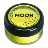 Yellow - Neon UV Glow Blacklight Fine Face & Body Glitter Shaker, 5g. Cosmetically certified, FDA & Health Canada compliant, cruelty free and vegan.