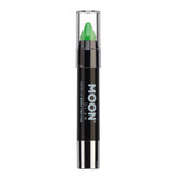 Intense Green - Neon UV Glow Blacklight Face & Body Crayon, 3.5g. Cosmetically certified, FDA & Health Canada compliant and cruelty free.