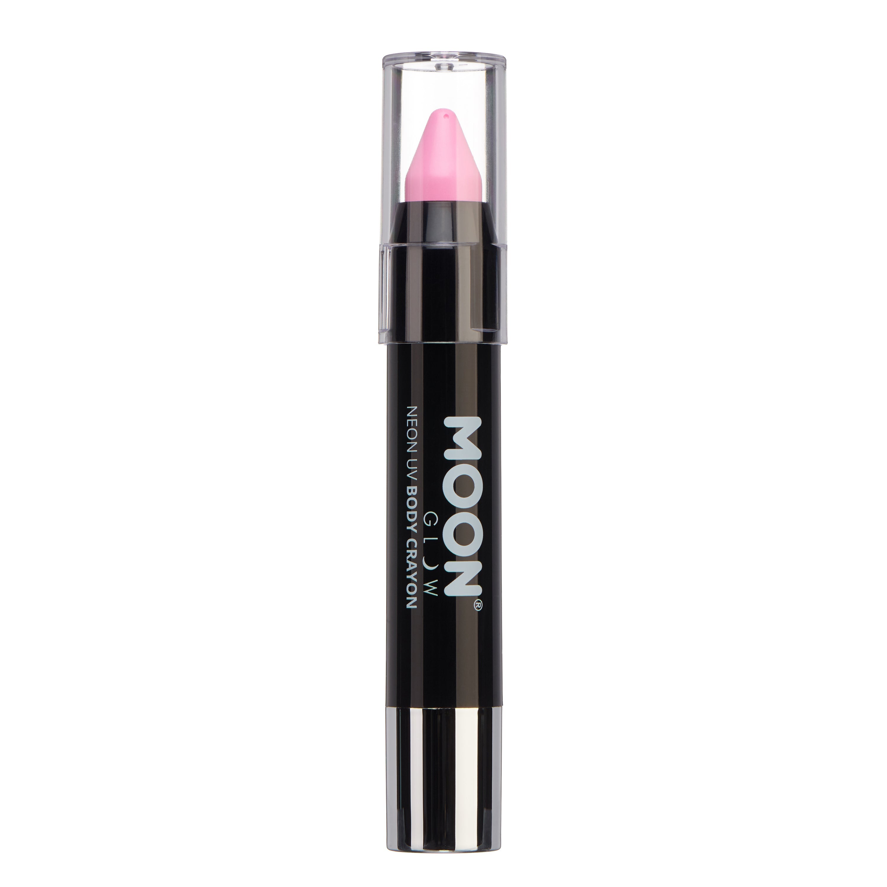 Pastel Pink - Neon UV Glow Blacklight Face & Body Crayon, 3.5g. Cosmetically certified, FDA & Health Canada compliant and cruelty free.