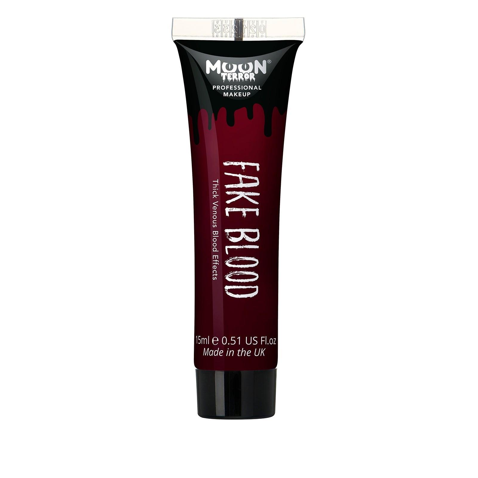 Pro FX Fake Blood. Cosmetically certified, FDA & Health Canada compliant, cruelty free and vegan.