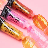 Iridescent Fine Face & Body Glitter Gel. Cosmetically certified, FDA & Health Canada compliant, cruelty free and vegan.