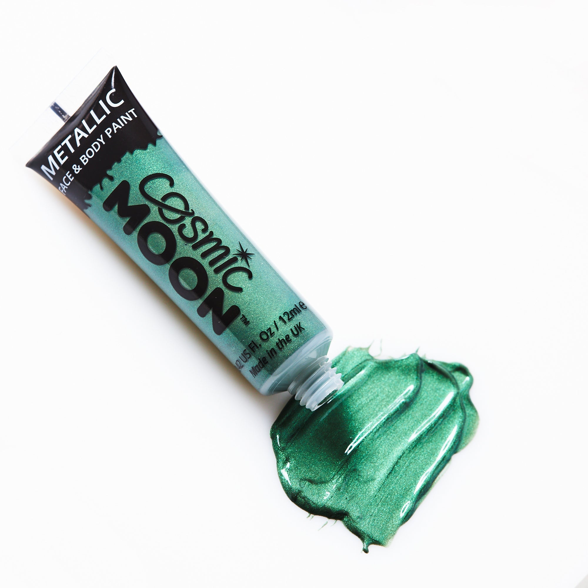Green - Metallic Face & Body Paint Makeup. Cosmetically certified, FDA & Health Canada compliant, cruelty free and vegan.