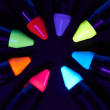 Intense Neon UV Glow Blacklight Face & Body Crayon, 3.5g. Cosmetically certified, FDA & Health Canada compliant and cruelty free.