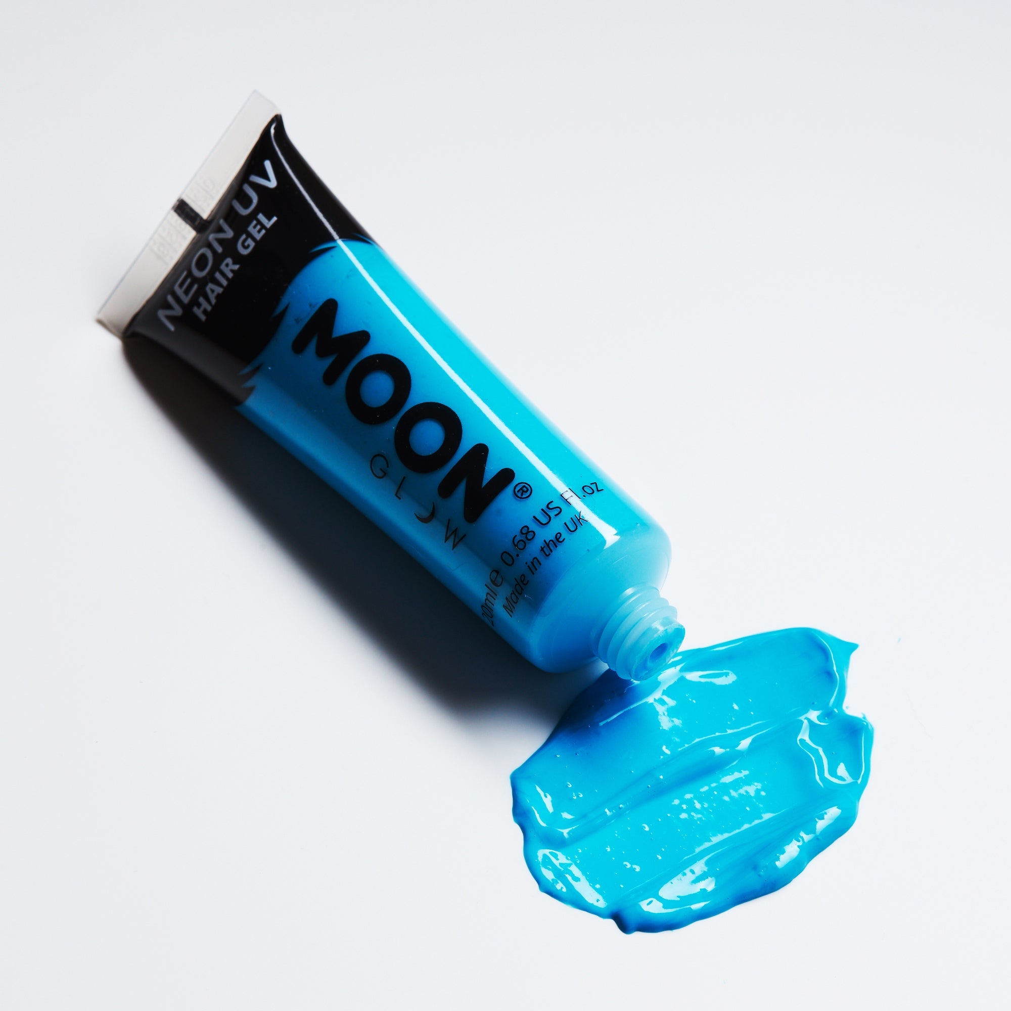 Neon UV Glow Blacklight Hair Gel. Cosmetically certified, FDA & Health Canada compliant, cruelty free and vegan.