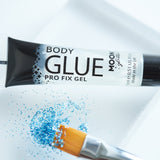 Pro Face & Body Glitter Fix Gel. Cosmetically certified, FDA & Health Canada compliant, cruelty free and vegan.