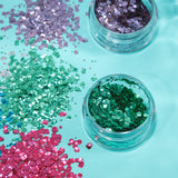 BIO Chunky Face & Body Glitter. Cosmetically certified, FDA & Health Canada compliant, cruelty free and vegan.