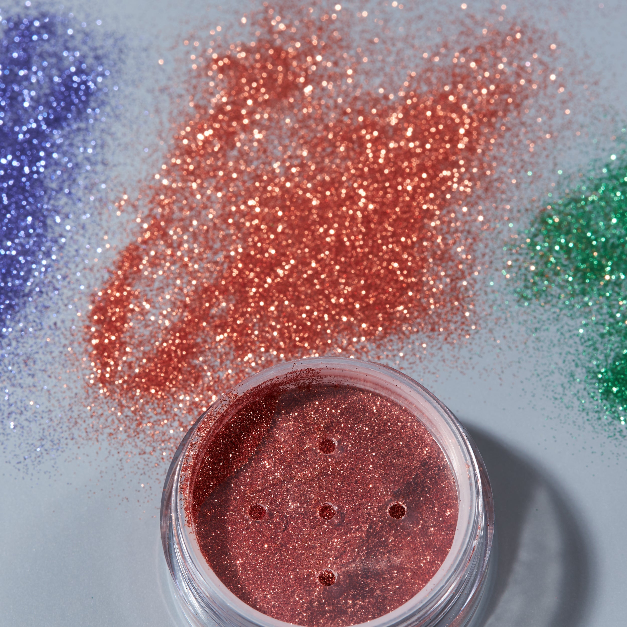 Classic Ultrafine Face & Body Glitter Dust. Cosmetically certified, FDA & Health Canada compliant, cruelty free and vegan.