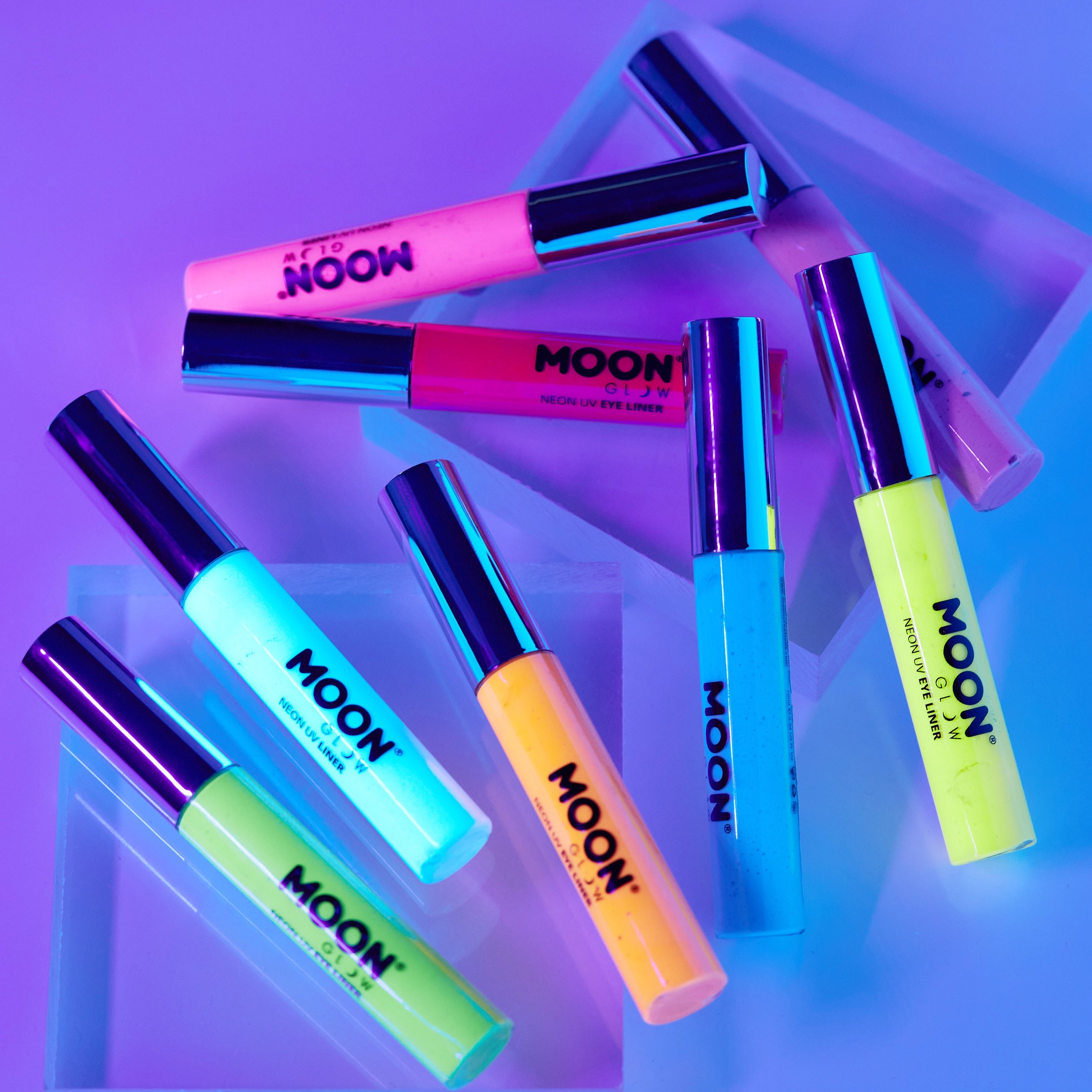 Neon UV Glow Blacklight Eyeliner. Cosmetically certified, FDA & Health Canada compliant, cruelty free and vegan.