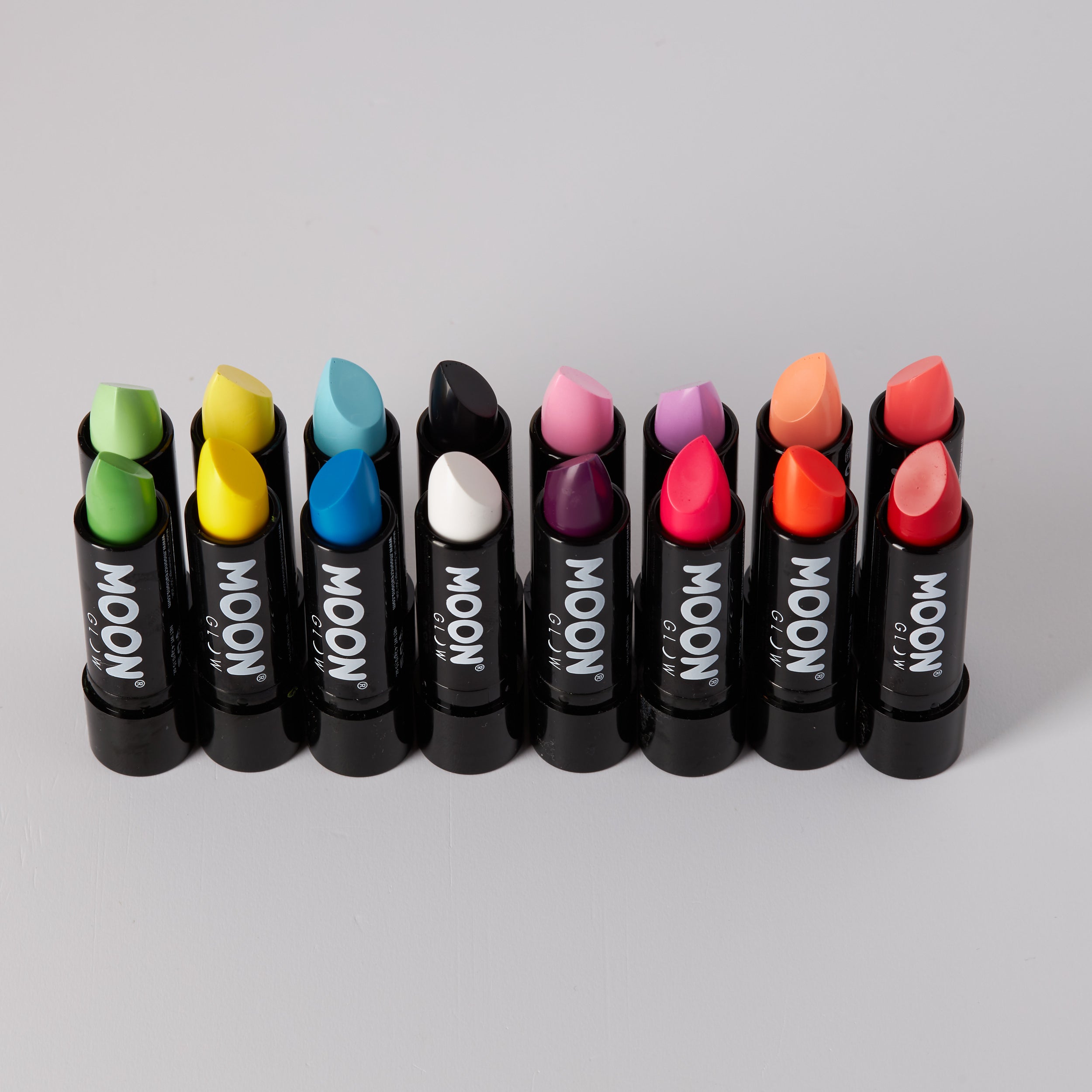 Pastel Neon UV Glow Blacklight Lipstick. Cosmetically certified, FDA & Health Canada compliant and cruelty free.