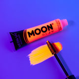 Intense Orange - Neon UV Glow Blacklight Mascara, 15mL. Cosmetically certified, FDA & Health Canada compliant, cruelty free and vegan.