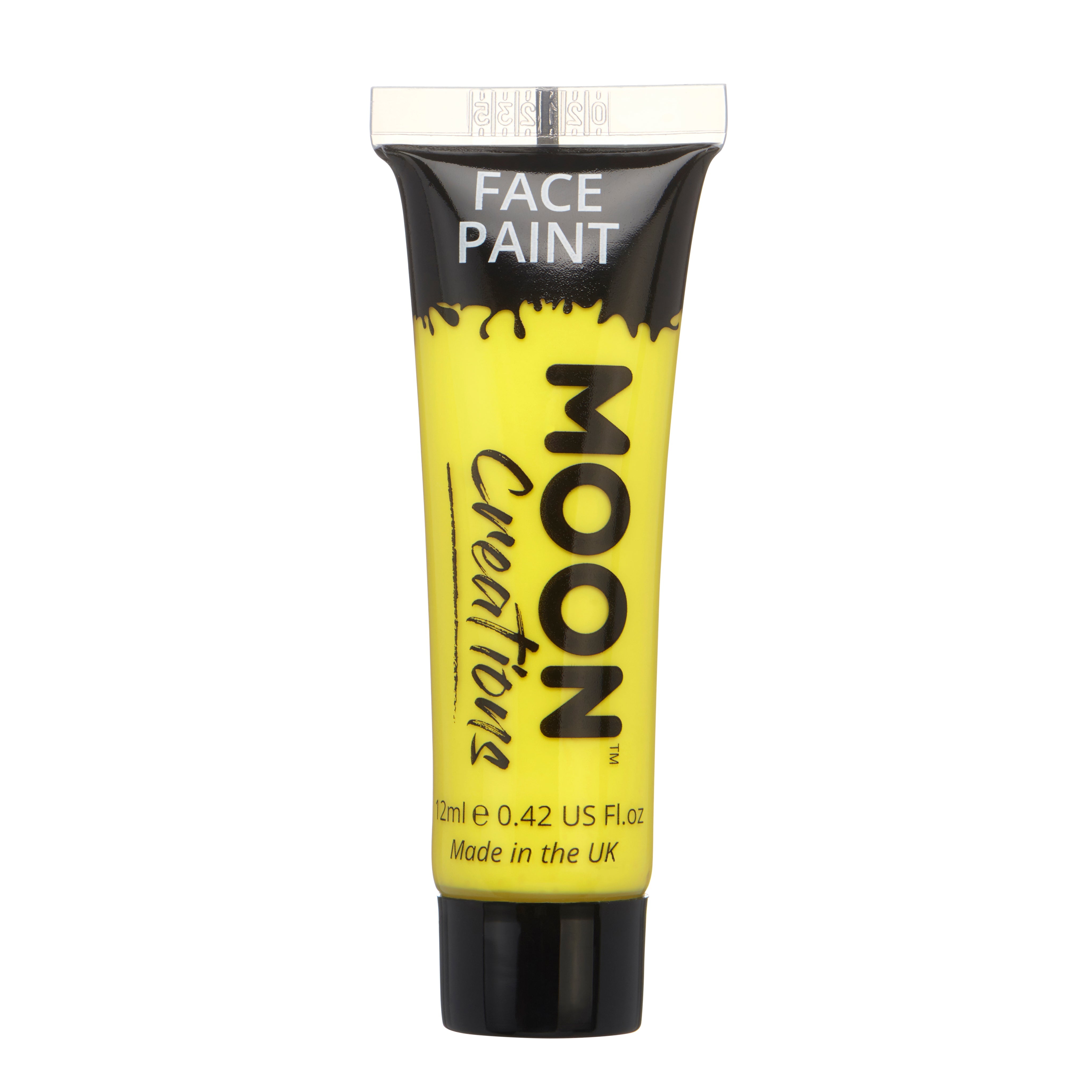 Yellow - Face & Body Paint Makeup, 12mL. Cosmetically certified, FDA & Health Canada compliant, cruelty free and vegan.