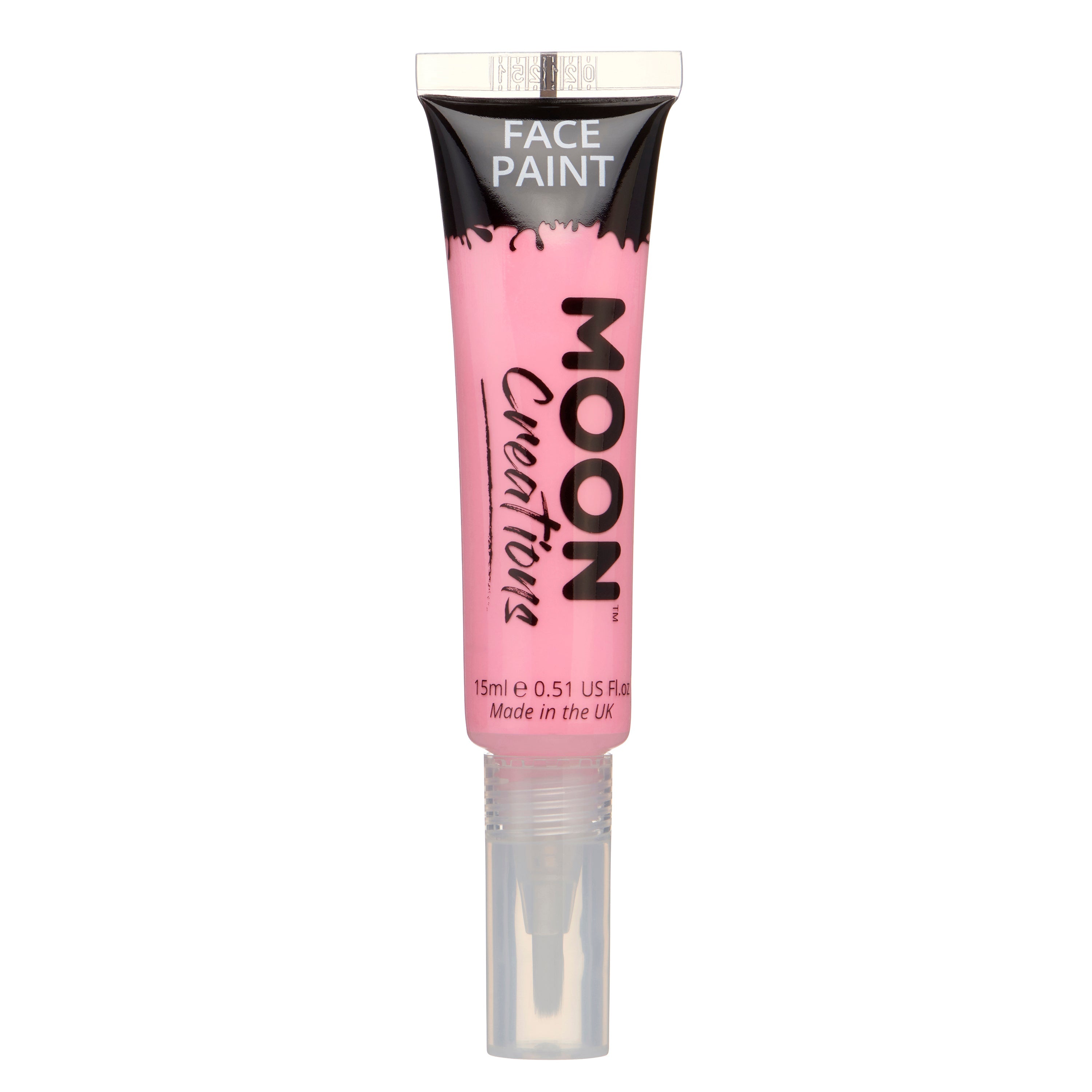 Pink - Face & Body Paint Makeup w/brush, 15mL. Cosmetically certified, FDA & Health Canada compliant, cruelty free and vegan.