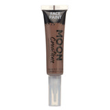Brown - Face & Body Paint Makeup w/brush, 15mL. Cosmetically certified, FDA & Health Canada compliant, cruelty free and vegan.