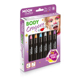 Face & Body Crayons Adventure Colours Boxset - 6 crayons. Cosmetically certified, FDA & Health Canada compliant and cruelty free.