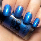 Blue - Metallic Nail Polish, 14mL. Cosmetically certified, FDA & Health Canada compliant, cruelty free and vegan.