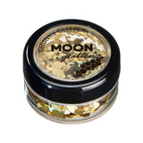 Gold - Holographic Chunky Face & Body Glitter, 3g. Cosmetically certified, FDA & Health Canada compliant, cruelty free and vegan.