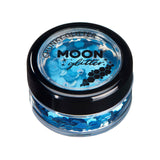 Blue - Holographic Chunky Face & Body Glitter, 3g. Cosmetically certified, FDA & Health Canada compliant, cruelty free and vegan.