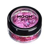 Pink - Holographic Face & Body Glitter Shapes, 3g. Cosmetically certified, FDA & Health Canada compliant, cruelty free and vegan.