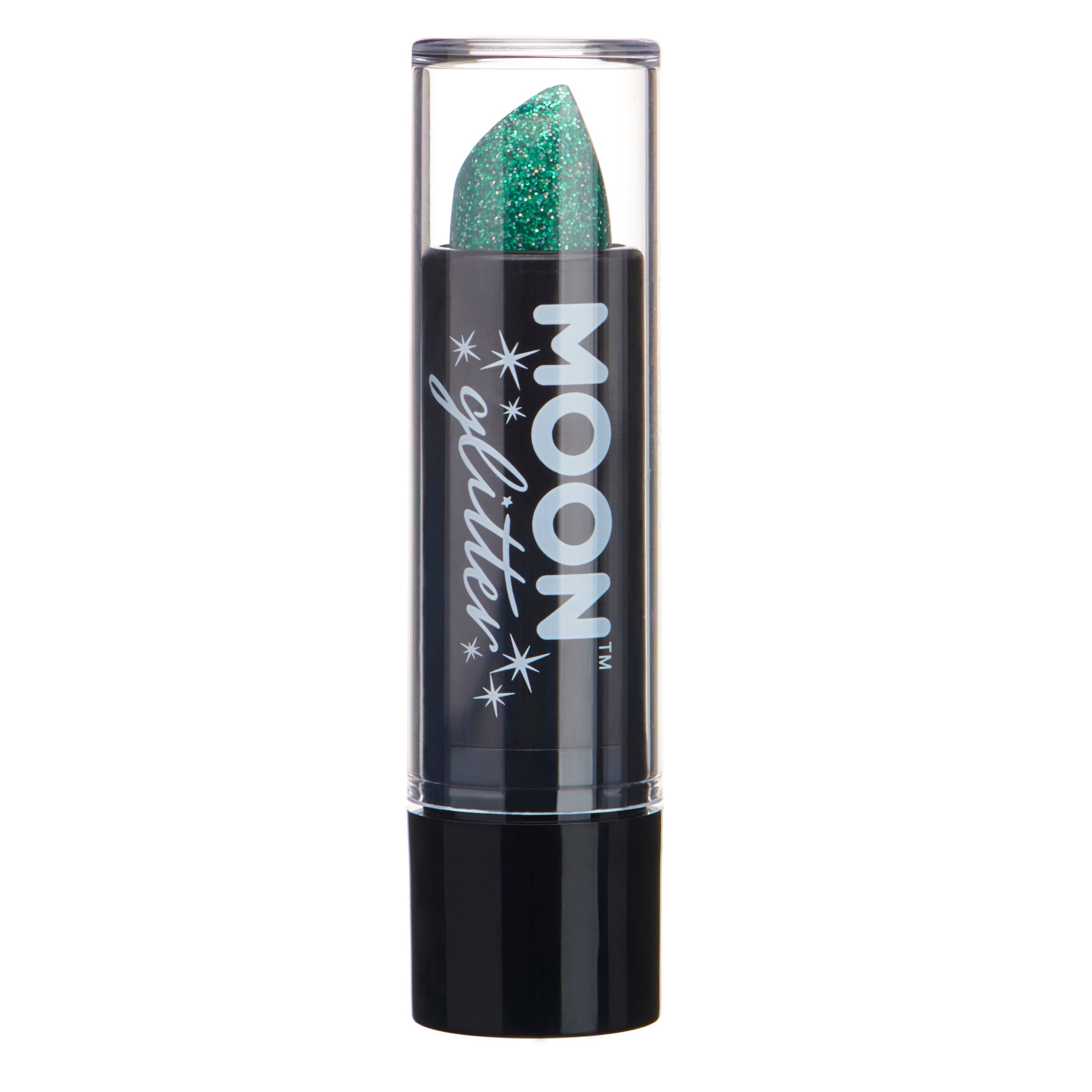 Green - Holographic Glitter Liptick, 5g. Cosmetically certified, FDA & Health Canada compliant and cruelty free.