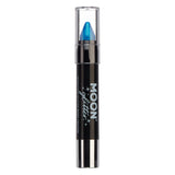 Blue - Iridescent Glitter Face & Body Crayon. Cosmetically certified, FDA & Health Canada compliant and cruelty free.