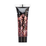 Pink - Classic Chunky Face & Body Glitter Gel, 12mL. Cosmetically certified, FDA & Health Canada compliant, cruelty free and vegan.