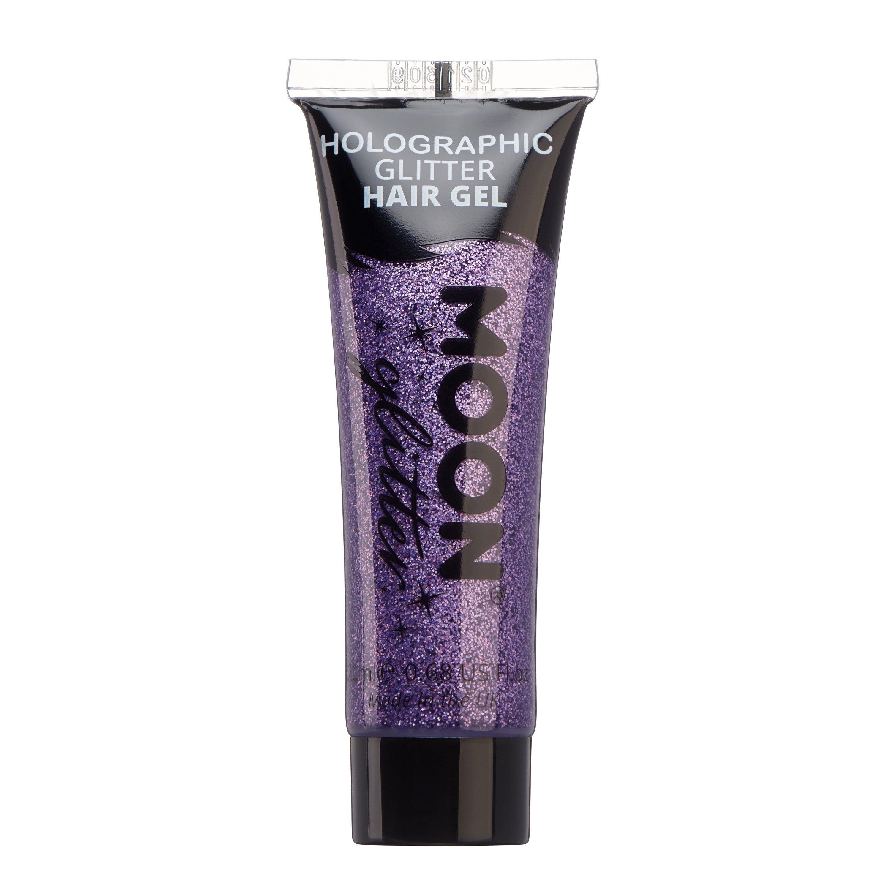 Purple - Holographic Glitter Hair Gel, 20mL. Cosmetically certified, FDA & Health Canada compliant, cruelty free and vegan.