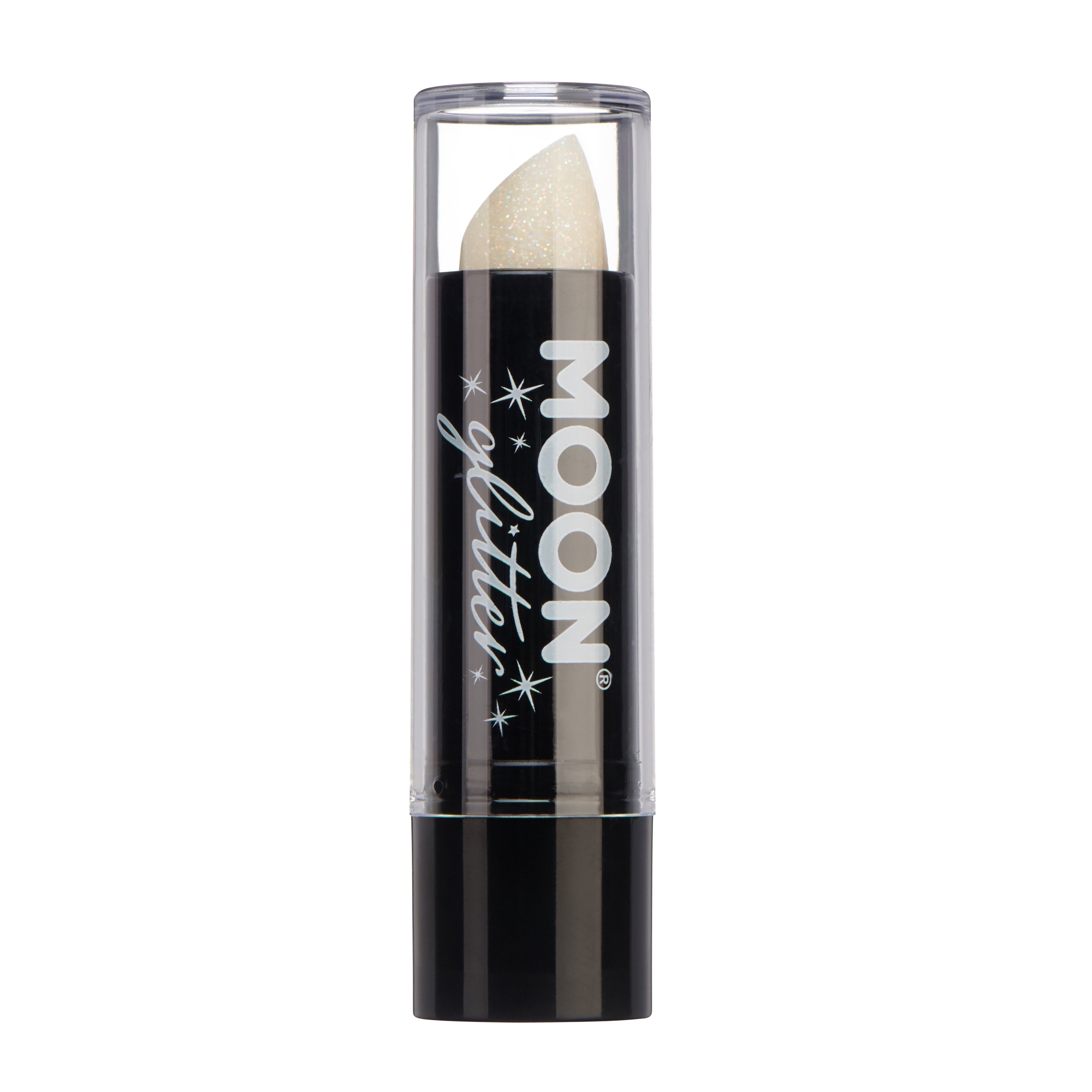White - Iridescent Glitter Lipstick, 5g. Cosmetically certified, FDA & Health Canada compliant and cruelty free.