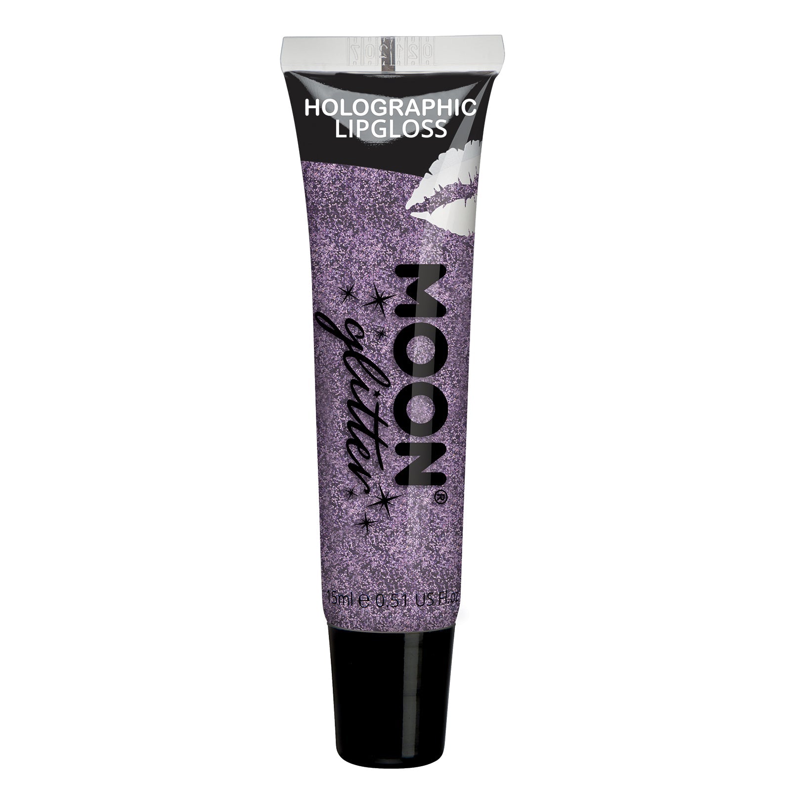 Purple - Holographic Glitter Lip Gloss, 5g. Cosmetically certified, FDA & Health Canada compliant, cruelty free and vegan.