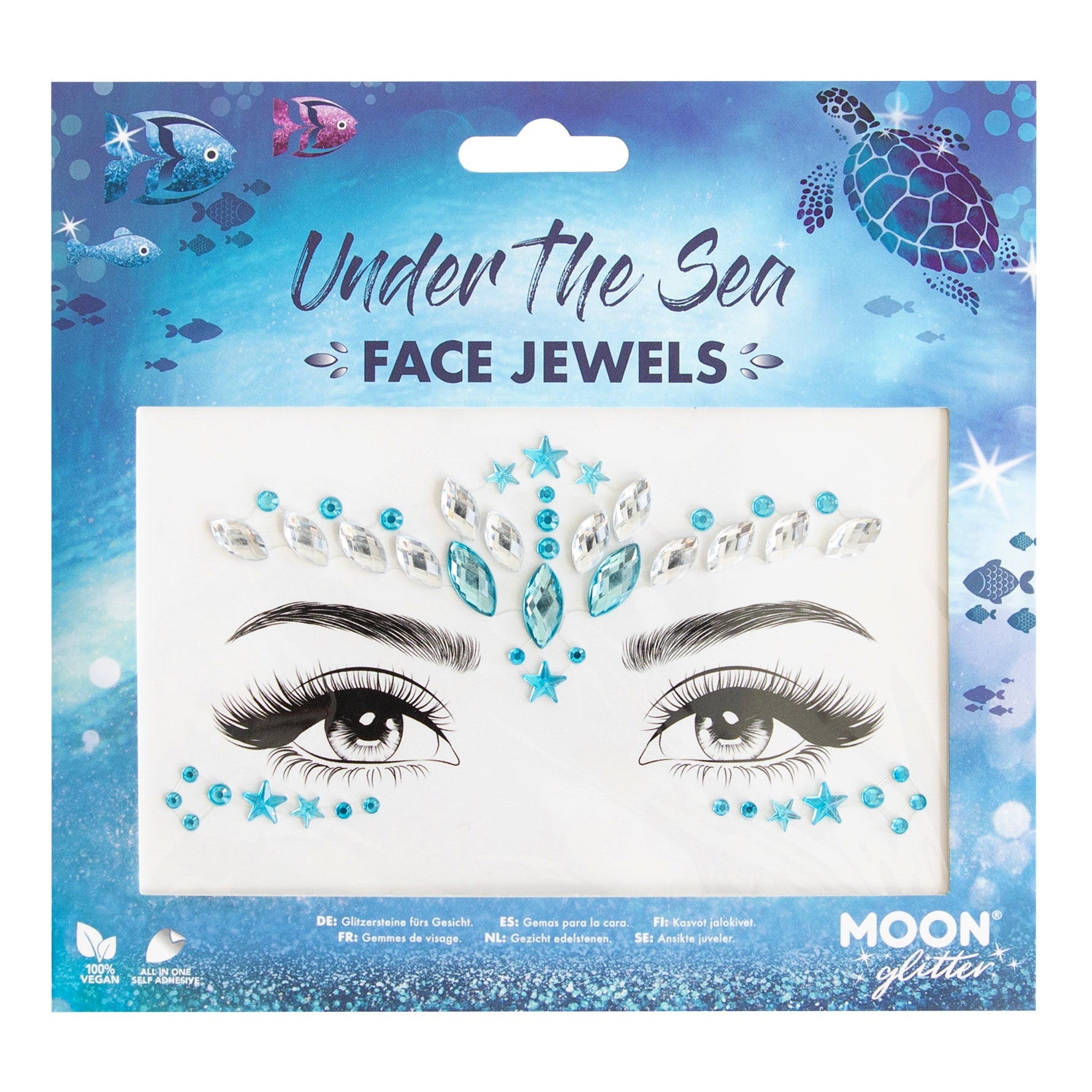 Under the Sea - Glitter Adhesive Face Gems, Jewels and Rhinestones