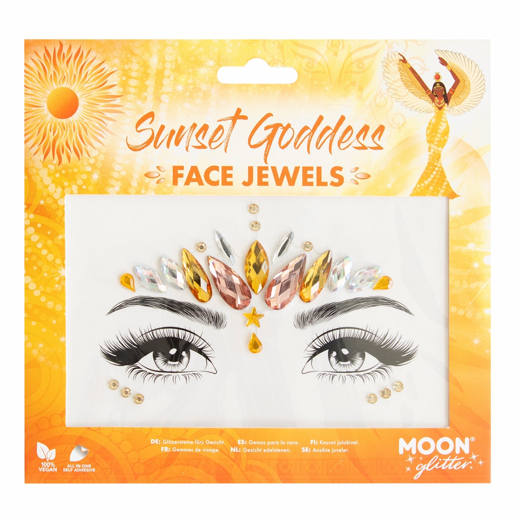 Sunset Goddess - Glitter Adhesive Face Gems, Jewels and Rhinestones