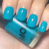 Blue Glow in the Dark Nail Polish. Cosmetically certified, FDA & Health Canada compliant, cruelty free and vegan.