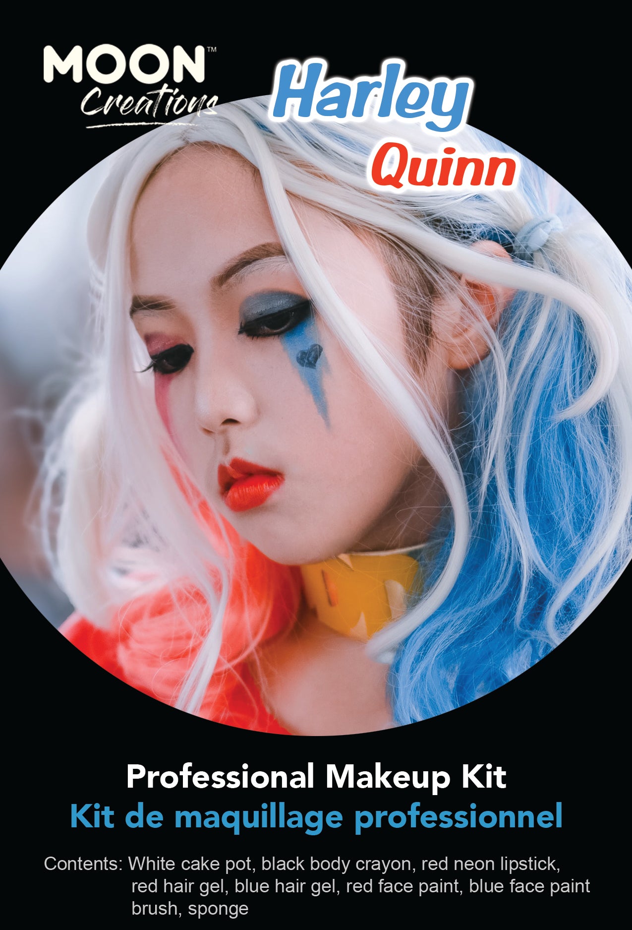 Bliver til Flagermus tricky Harley Quinn Face Paint Makeup Kit – Moon Fun Makeup