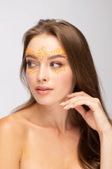 Intense Orange - Neon UV Glow Blacklight Adhesive Face Gems, Jewels and Rhinestones