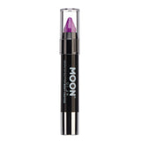 Purple - Neon UV Glow Blacklight Glitter Face & Body Crayon, 3.5g. Cosmetically certified, FDA & Health Canada compliant and cruelty free.