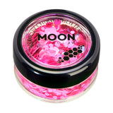 Hot Pink - Neon UV Glow Blacklight Chunky Face & Body Glitter, 3g. Cosmetically certified, FDA & Health Canada compliant, cruelty free and vegan.
