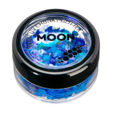 Blue - Neon UV Glow Blacklight Chunky Face & Body Glitter, 3g. Cosmetically certified, FDA & Health Canada compliant, cruelty free and vegan.