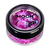 Purple - Neon UV Glow Blacklight Chunky Face & Body Glitter, 3g. Cosmetically certified, FDA & Health Canada compliant, cruelty free and vegan.