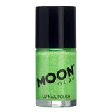 Green - UV Glitter Nail Polish, 14mL. Cosmetically certified, FDA & Health Canada compliant, cruelty free and vegan.